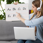 Dry Erase Boards 6 Pack, Double Sided Small Whiteboards with Lines for Kids, Students, Teacher & Classroom Pack, 9"x12" Mini Individual White Boards Lined for Writing Math English Practice