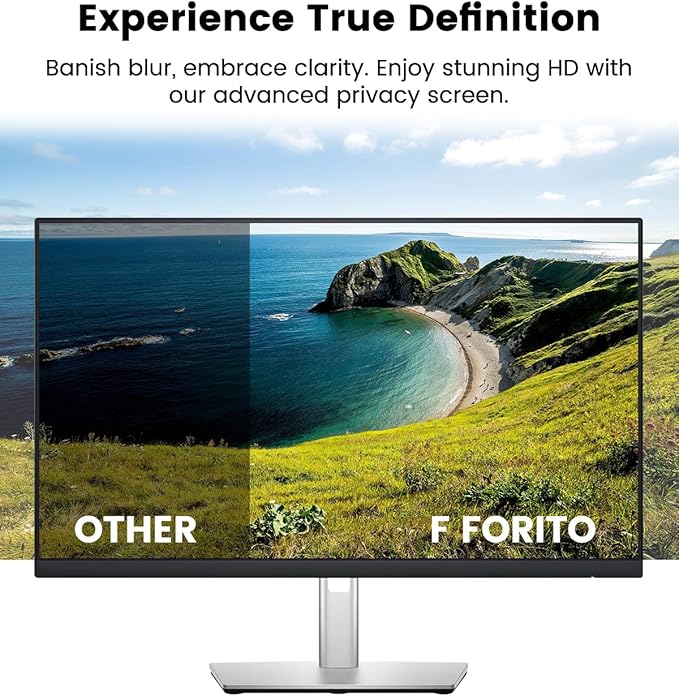 F FORITO 21.5 Inch 16:9 360°Privacy Screen Protector for Computer Monitor, Removable Eye Protection Anti Blue Light Anti Glare Computer Screen Privacy Shield for 21.5" Widescreen Monitors