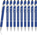 WYPAS Bulk Custom Pens - Personalized with Name, Engraved Text/Logo - Stylus Tip, Black Ink - Options for Corporate Gatherings, Events & Promotions (Blue)