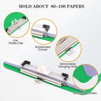 2 PCS Green Plastic Clipboard with Pen Holder,Nursing Clipboard Standard Letter A4 Size,Thickened Clip Boards 8.5x11,Hanging Clipboards for Women Kids Students School Office Home