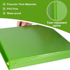 CIXILDTS 1-Inch 3 Ring Binder, Standard Round Ring Binder Fit Letter Size Paper, Presentation View Binders, 6-Pack, Green