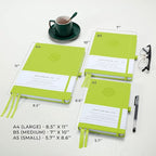Smart Planner Pro – Undated Daily Planner – Medium B5 – Achieve Goals & Increase Productivity with Weekly, Monthly, Work Sections - Organizer Planner with Back Pocket, 3 Satin Bookmarks & Pen Holder