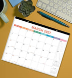 Desk Calendar 2026 - Calendar 2026-2027 from January 2026 to June 2027, 18 Months Calendar with Thick Paper for Office, Home, School Organizing, 14.5" X 11.5", Colorful