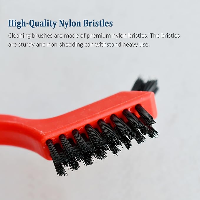 Karosom 6pcs Nylon Brushes for Cleaning, Small Cleaning Brushes for Tight Spaces, Car Detailing Brush Set for Cleaning Dust in Holes