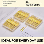 NEEWAY Colorful Large Paper Clips, 2 Inch Jumbo Paper Clips, 150 Count, 3 Pack of 50 (Yellow)