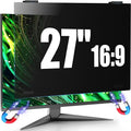 JEEETINTX Magnetic Computer Privacy Screen Filter 27 Inch for Frameless Monitor Thin Bezel 16:9 Widescreen, Hanging Removable Anti Glare Blue Light Privacy Filter Protector Eye Care