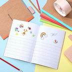 Henoyso 40 Pcs 120 Pages Primary Composition Notebooks K-2, Primary Journal Grades K-2, Writing Journal Practice Notebook for Kids in Preschool, Kindergarten, Back to School Supplies (Rainbow)