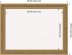 Amanti Art White Cork Board for Wall, 25x33 Vision Board with Gold Frame, Medium Corkboard Office Decor for Home Organization, Traditional Corkboard Pinboard to Display Items for Home Organization