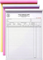 Custom Invoice Book with Logo 50 Set Personalized Receipt Books Customized Invoices for Small Business 3 - Parts Carbonless Duplicate Invoice Forms NCR Books