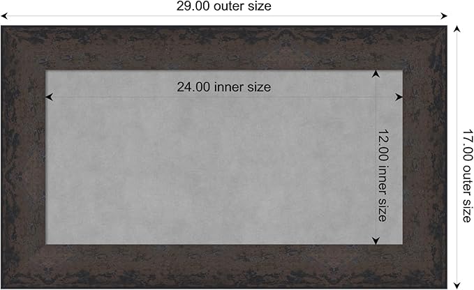 Amanti Art Black Framed Magnetic Board 17x29 Small Vision Board for use with Magnets, 100% Metal Sheet to Display Items as Office Decor or for Home Organization in mudroom, Kitchen or Kids Room