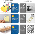 LOVIMAG Fridge Magnets 50 Pcs Refrigerator Whiteboard Small Strong Magnet Classroom Kitchen Accessories Decorative Locker Set Decor Must Haves Office Calendar Refrigerador Magnetic Cute Crafts Silver