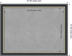Amanti Art Black Framed Magnetic Board 21x27 Medium Vision Board for use with Magnets, 100% Metal Sheet to Display Items as Office Decor or for Home Organization in mudroom, Kitchen or Kids Room