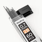 Nicpro 600pcs Mechanical Pencil Refills 0.7 mm, Break Resistant Mechanical Pencil Refills 2B, 60 Pack Per Tube, 10 Tubes