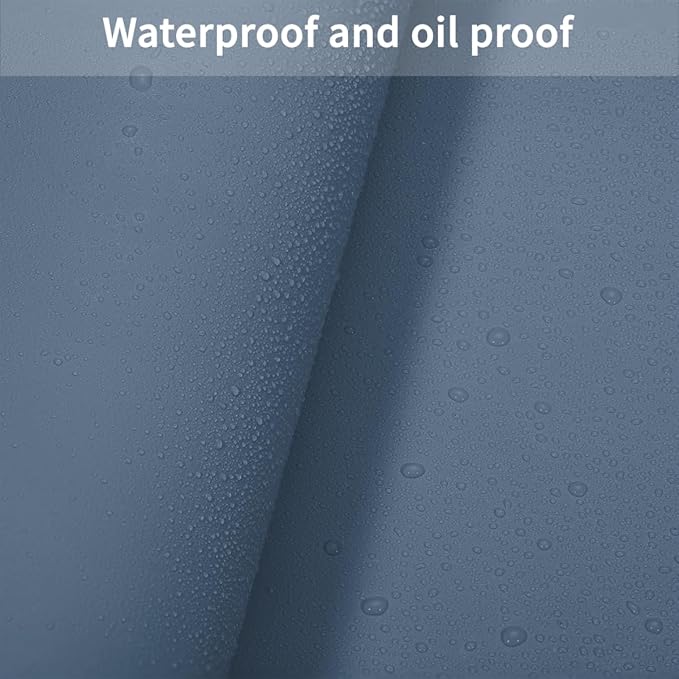 Zinkooat Leather Desk Mat,1.8mm Thick,17x60 Inch Desk Cover,Desk Protector Mat,Dresser Cover Top,Leather Table Cover,Side Table Cover,Office Desk Cover(Grayish Blue+Dark Green,17x60)
