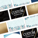 Custom Business Cards - 300gsm Matte Paper Waterproof Front & Back Printed 3.5x2 inch Customizable Logo/Text/QR Code 100/200/500/1000/2000 Pcs