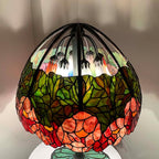 Bieye LS02 Lily Flower Blown Glass Lampshade (White Pink, Opening I.D. 1.26" x O.D. 1.5")