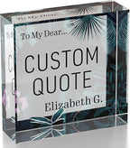 Custom Acrylic Sign Personalized, Custom Desk Name Plate, 18 Styles, (4"x4"), With Gift Box, USA Made by Acryluxe. (Bouquet)