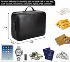 Fireproof Document Organizer, Large Size with 2000F Heat Insulated Money Bag, Document Safe, Office Briefcase, Black