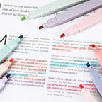 Marspark 120 Pcs Highlighters Bulk Chisel Tip Aesthetic 12 Assorted Colors No Bleed Cute Soft Color Marker Pens for Journal Planner Notes School Study Office Supplies