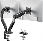 Acer Dual Monitor Arm, Computer Desk Arm with VESA Mounts for 17–32″ Screens, Fully Adjustable Gas Spring Monitor Stand, C-Clamp and Grommet Mounting Base, Fits 4.4 to 19.8lbs Computer Monitors