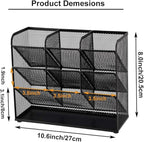 Marbrasse Mesh Desk Organizer, Multi-Functional Pen Holder, Desktop Stationary Organizer, Storage Rack for School Home Office Art Supplies (Mesh Pen Holder)