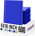 Fuxury Bubble Mailer 6x10 600 Pack Royal Blue #0, Poly Padded Envelope mailers for CDs,DVDs,Cosmetics,Jewelry, Bulk Self Seal Package Envelope Bags, Waterproof Mailing Evenploves for Small Business