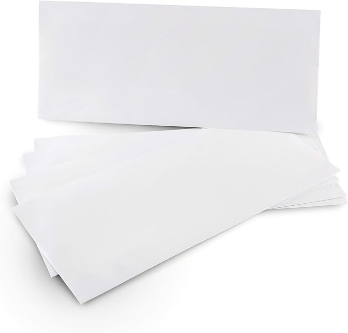 Aimoh #10 Custom Printed Security Tinted Self–Seal Envelopes - Personalized with Logo and Address/Return Address Imprinted -Size 4-1/8 X 9-1/2" -White -24 LB -Box of 2500 Count (7-34010-2500)