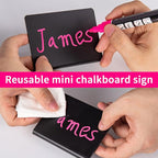 10 Pack Acrylic Mini Chalkboard Signs for Food, AITEE Black Mini Tabletop Chalkboard Signs, Small Buffet Chalkboards Signs for Weddings, Birthday Parties, Message Board Signs, Buffet,Bakery and Retail