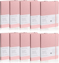EMOMAS Lined Journal Notebook, 10Pack Hardcover Notebook for Men & Women – Journals for Writing, Work, School, Home & Daily Notes, 160 Pages – Medium A5, 5.7"x8", 100 gsm Thick Paper (Pink)