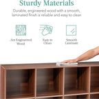 Best Choice Products 8-Cube Storage Organizer, 13.5in Shelf Opening, Bookcase, Display Shelf, Customizable w/ 2 Removable Back Panels – Walnut