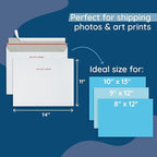 Blue Summit 50 Pack Photo Mailer 11x14 Cardboard Envelopes, Do Not Bend Rigid Mailers, Cardboard Envelopes for cards, For Paper Document, Photos, Pictures, and Magazine