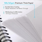 MEEDEN Mixed Media Paper Pad: 9" x 12" 112lb/165gsm Spiral Bound Mixed Media Sketchbook with DIY Cover - 60 Sheets Art Drawing Pad for Wet & Dry Media Watercolor, Acrylic, Markers, Pastels, Pencils