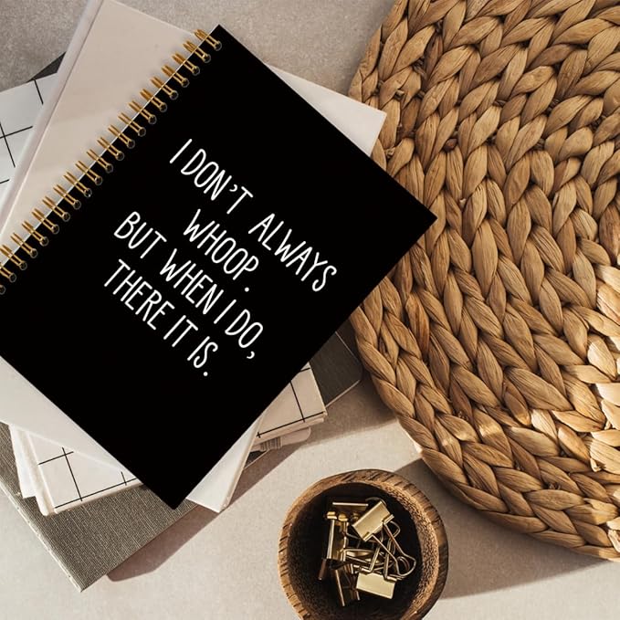 hold fizz Funny Office Notebooks for Work, Sarcastic Gifts, I Don't Always Whoop Sign, Office Desk Accessories, Funny Journal, Office Supplies for Desk, Hardcover Spiral Notebook 5.5 x 8.3
