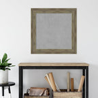 Amanti Art Grey Framed Magnetic Board 30x30 Medium Vision Board for use with Magnets, 100% Metal Sheet to Display Items as Office Decor or for Home Organization in mudroom, Kitchen or Kids Room