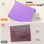 Shutex Extra Capacity Plastic Hanging File Folders,12 Pack Reinforced Expanding Hang Folder Letter Size,Accordian Pocket,Heavy Duty 2 Inch Expansion,Hanging Folder Organizer for Office Home,Purple