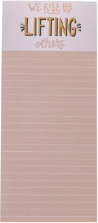 Graphique “We Rise” Magnetic Notepad | 100 Tear-Away Sheets | Grocery, Shopping, To-Do List | Magnetic Writing Pad for Fridge, Kitchen, Office | Lined Paper | Great Gift | 4” x 9.25”