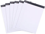 Mintra Office Legal Pads (Double Pad 3pk (White), 8.5in x 11in (Wide Ruled))