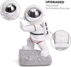 Kakizzy Space Theme Bookends - Astronaut Kids Book Stoppers, Heavy Duty Resin Bookends for Shelves (D-Silver Color)
