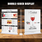 xydstay 6pack Acrylic Sign Holder 8.5 X 11, Vertical T Shape Clear Plastic Menu Holder, Unbreakable Table Sign for Restaurant, Office, School, Store and Home Use