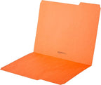 Amazon Basics File Folders with Tabs for Filing, AMZ401, Sturdy, Letter Size, Assorted Colors (100 Pack)