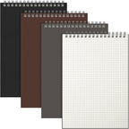 Engrowtic 3 Pack Graph Paper Spiral Notepad A5 Top Wirebound Notepad Grid Notebook Steno Pads Memo Notebook Grid Paper 140 Pages for Writing Sketching Drawing Office Supplies (Multicolor)