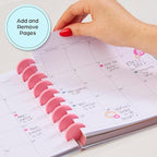Happy Planner Undated Plans + Notes Monthly Planner Notebook Journal, 4-Month Planner, Good Going Theme, Classic Size, 95 Pages, 4 Dividers, 12 Planner Sticker Sheets, 7" x 9 3/4"