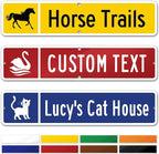 Custom Street Sign, Address Sign, 8 Colors, Reflective Option, Mounting Options, 4x18 Inch, Thick Rust-Free AlumaBond, Made in USA By My Sign Center (Iconic)