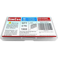 SimCos 18 Gauge 1/4" Narrow Crown Staples, Galvanized Upholstery Staples for 18 GA Pneumatic or Electric Stapler or Staple Gun (1/2"-1800 PCS)