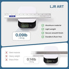 LJR ART 12 Inch Aluminum Cutting Ruler, Dual Scale Inch/Metric Measuring Tool with Precision Markings, Lightweight Straight Edge for Architects, Students, Engineers, and Designers