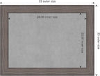 Amanti Art Grey Framed Magnetic Board 25x33 Medium Vision Board for use with Magnets, 100% Metal Sheet to Display Items as Office Decor or for Home Organization in mudroom, Kitchen or Kids Room
