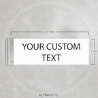 ALPHA DOG SIGNS Custom Projecting Hallway Nameplate, 4"x12" Double-Sided Business Sign, Personalized 2-Line Text, Indoor Outdoor, Easy Install, Durable, Made in USA (White)