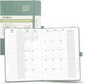 POPRUN Monthly Planner 2026-2027, Medium-6.25'' x 8.5'', 18-Month Calendar Book (Jan.26 - Jun.27), Calendar Planner with Monthly Tabs, Storage Pocket, Hardcover, 100 GSM Paper - Midnight Green