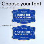Custom Decorative Outdoor Metal Sign - Personalized Aluminum Driveway Sign, Waterproof, Made in USA - Design 3 Blue Steel 30x24 In