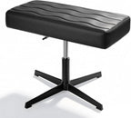 VECELO Under Desk Footrest, PU Ergonomic Foot Rest with Comfort Padding, Height Adjustable for Relieving Leg Pain, Stiffness, Black